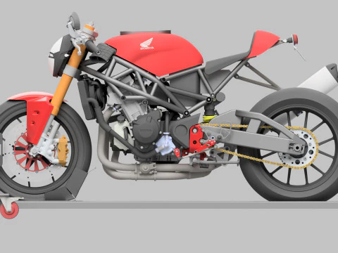 Motorcycle Dolly Plans - Motorbike Mover - Full BOM 2D 3D 3D Model