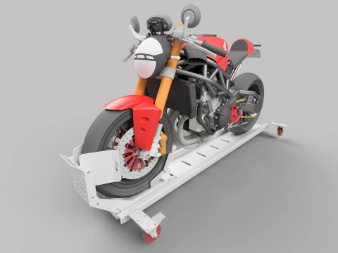 Motorcycle Dolly Plans - Motorbike Mover - Full BOM 2D 3D 3D Model