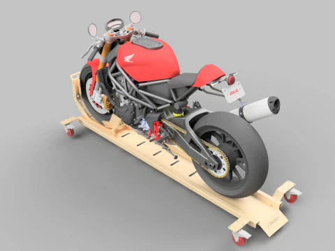 Motorcycle Dolly Plans - Motorbike Mover - Full BOM 2D 3D 3D Model