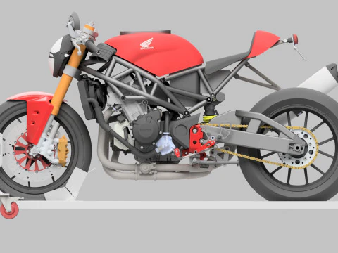 Motorcycle Dolly Plans - Motorbike Mover - Full BOM 2D 3D 3D Model