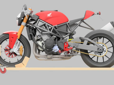 Motorcycle Dolly Plans - Motorbike Mover - Full BOM 2D 3D 3D Model