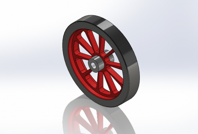 six cylinder radial engine flywheel 3D-Modell .c4d .max .obj .3ds .fbx .stl .blend 
