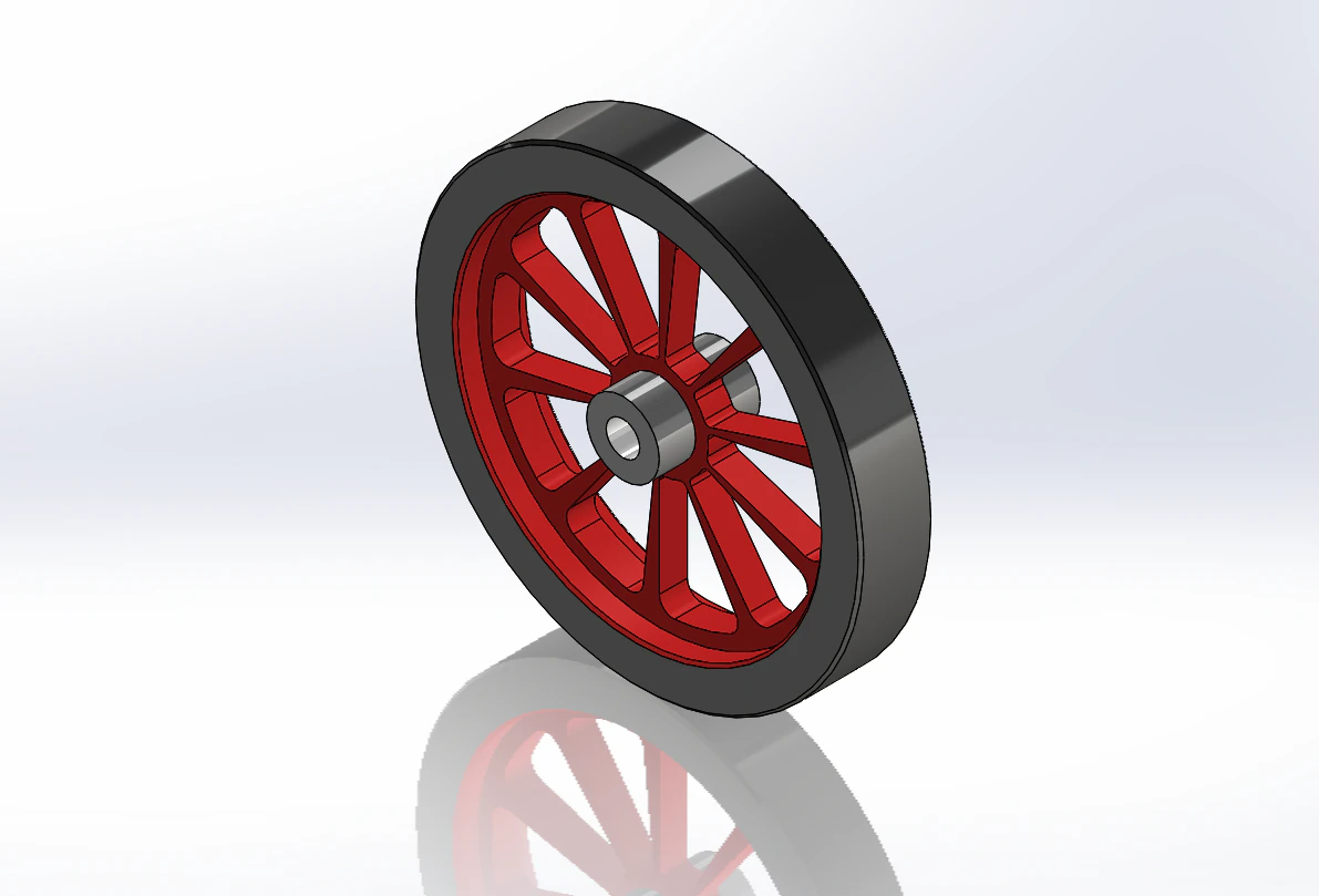 six cylinder radial engine flywheel 3D Model .c4d .max .obj .3ds .fbx .stl .blend 