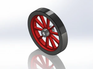 six cylinder radial engine flywheel 3D Model