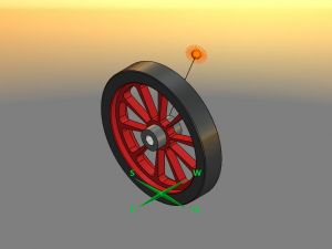 six cylinder radial engine flywheel 3D-Modell