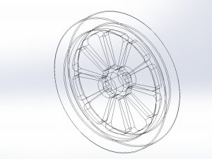 six cylinder radial engine flywheel 3D-Modell