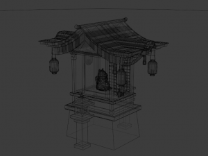 templo - manekineko 3D 모델