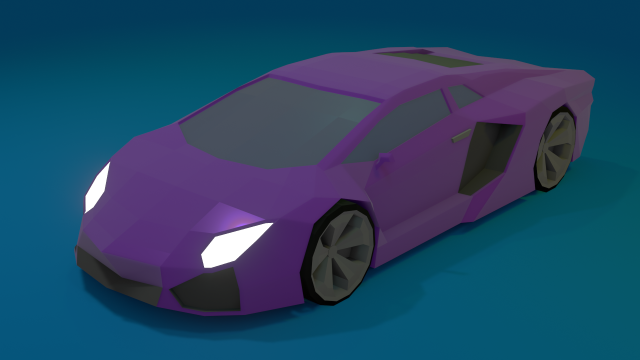 Low poly car Modèle 3D .c4d .max .obj .3ds .fbx .stl .blend 