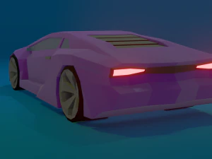 Low poly car 3D Model