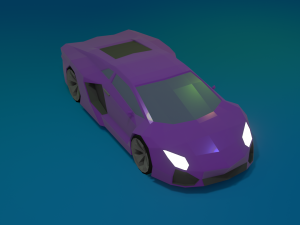 Low poly car Modèle 3D