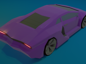 Low poly car Modèle 3D