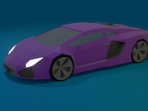 Low poly car Modèle 3D