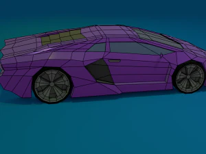 Low poly car 3D Model