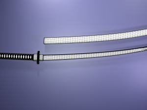 high-poly katana 3Dモデル