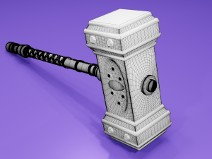 high-poly hammer 3D Model