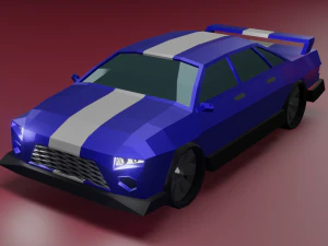 Low-poly car 3D Model