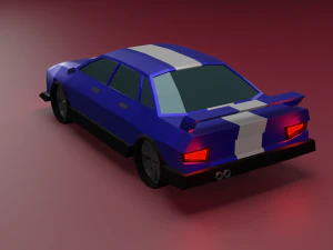 Low-poly car 3D Model