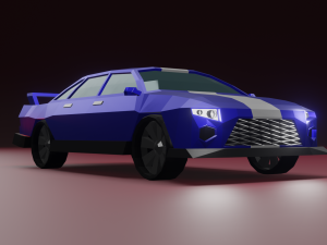 Low-poly car 3Dモデル