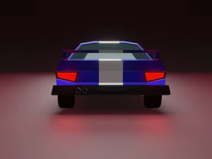 Low-poly car 3D Model