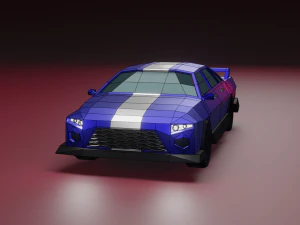 Low-poly car 3D Model