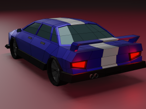 Low-poly car 3Dモデル