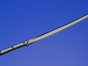 high-poly katana 3D Модель