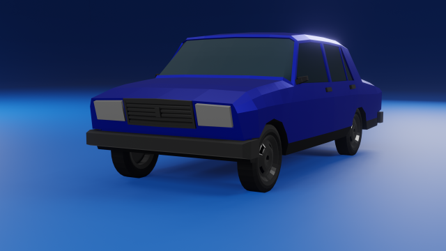 Low-poly car vaz2107 3Dモデル .c4d .max .obj .3ds .fbx .stl .blend 