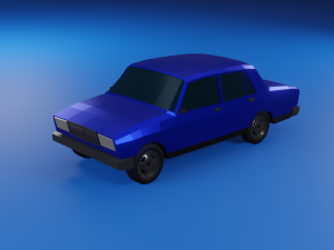 Low-poly car vaz2107 3Dモデル