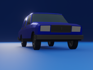Low-poly car vaz2107 3Dモデル