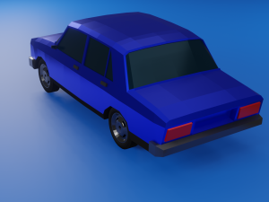Low-poly car vaz2107 3Dモデル