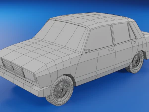 Low-poly car vaz2107 3D Model
