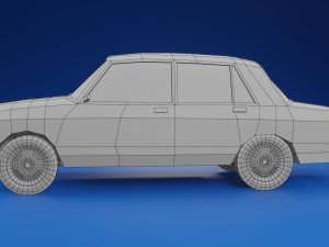 Low-poly car vaz2107 3Dモデル