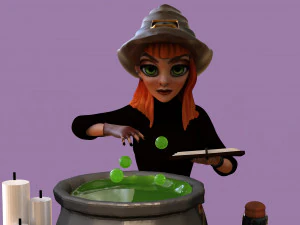 brujita para halloween Modelo 3D