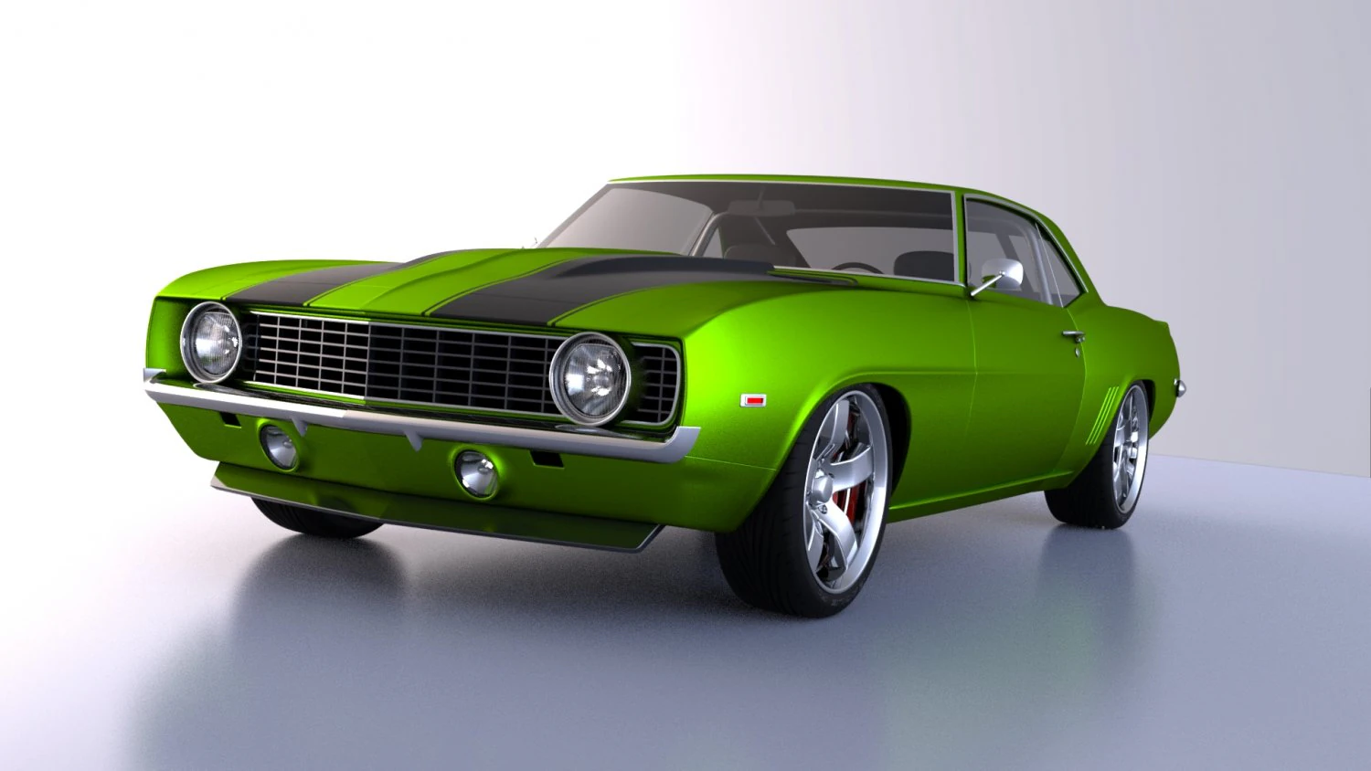 chevrolet camaro 1969 3D Model .c4d .max .obj .3ds .fbx .stl .blend 