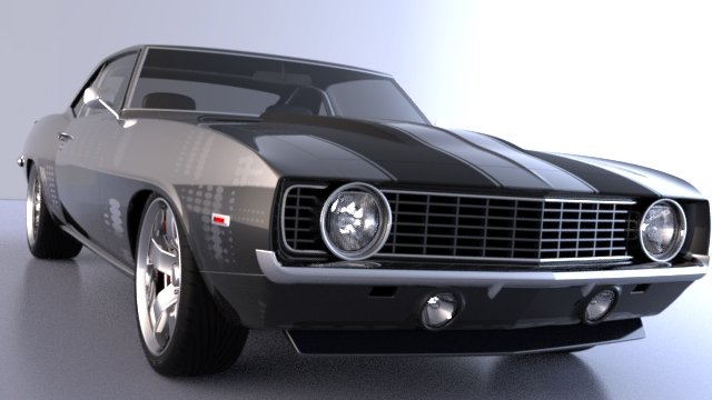 1969-er Chevrolet Camaro Bild mit LED Licht und 3D-Effekt einzigartig 52x38cm