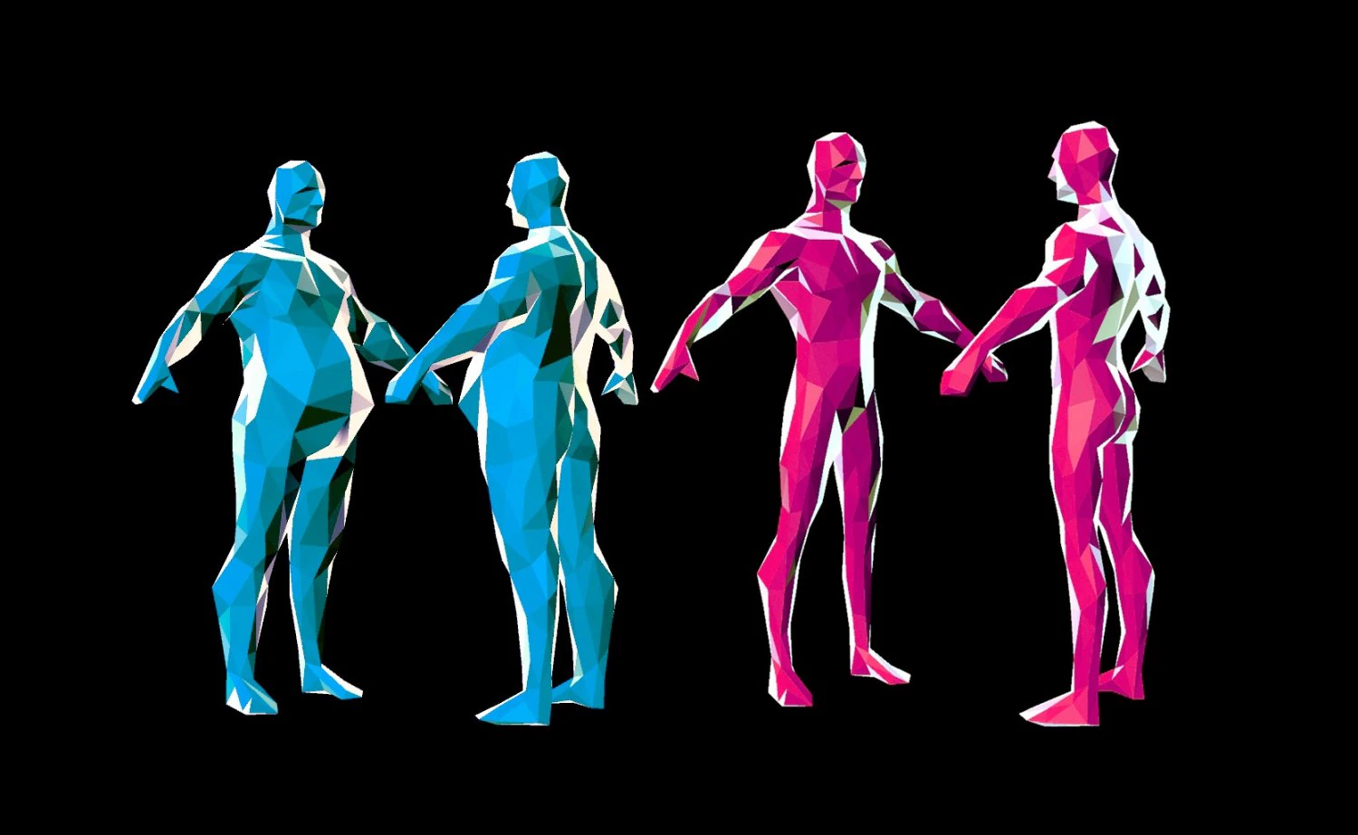 lowpolyfatman людина 3D Модель .c4d .max .obj .3ds .fbx .stl .blend 