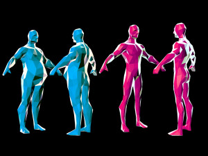 lowpolyfatman man 3D-Modell