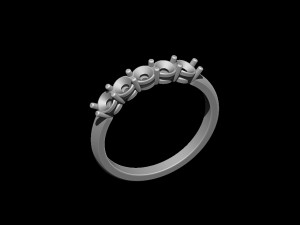 Engagement ring 3D Print Model
