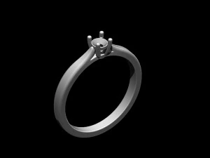 Engagement ring 3D Print Model