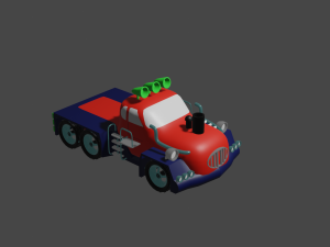 Low-poly truck 3D Model