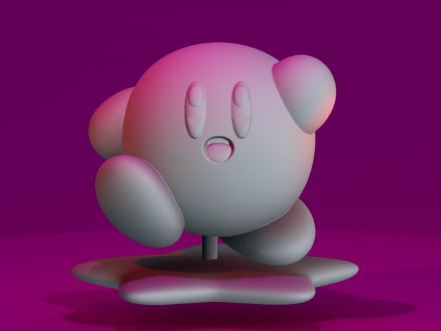 kirby Model Cetak 3D .c4d .max .obj .3ds .fbx .stl .blend