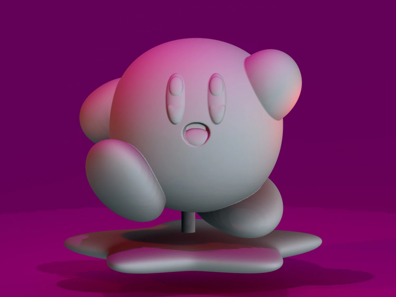kirby 3D Print Model .c4d .max .obj .3ds .fbx .stl .blend 