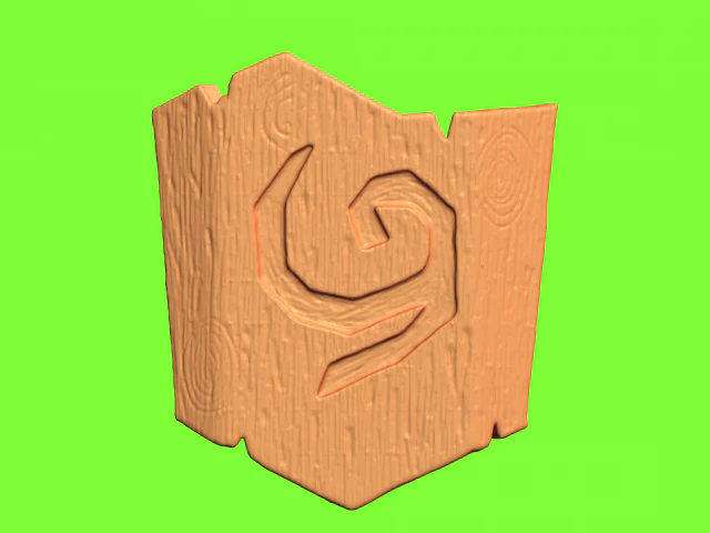 देकु ढाल 3D प्रिंट मॉडल .c4d .max .obj .3ds .fbx .stl .blend 