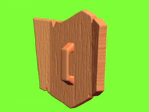 देकु ढाल 3D प्रिंट मॉडल