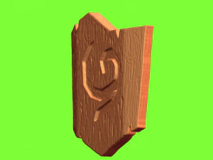 देकु ढाल 3D प्रिंट मॉडल