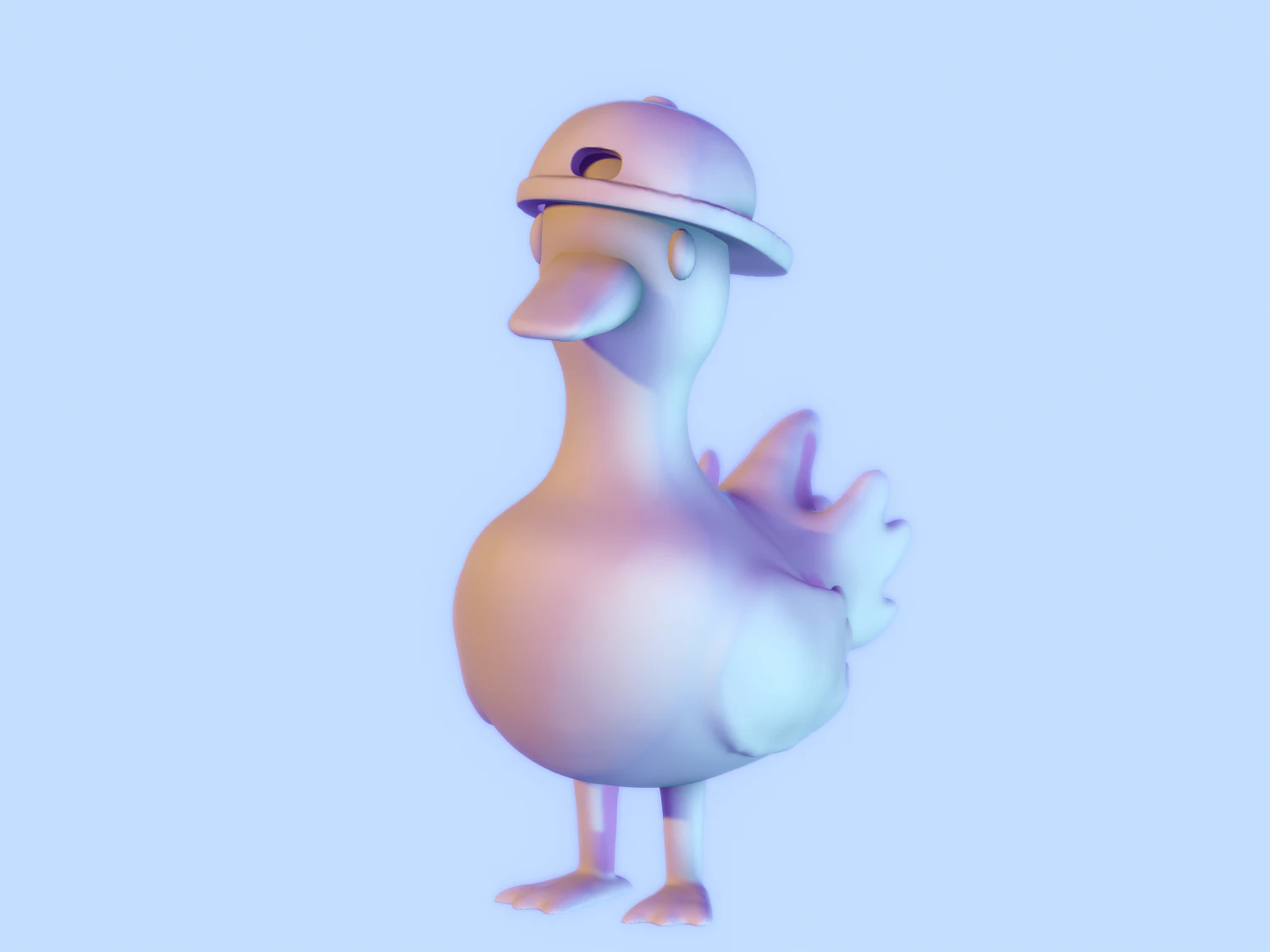 dancing duck 3D Print Model .c4d .max .obj .3ds .fbx .stl .blend 