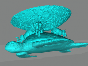 flat earth discworld 3D-printmodel