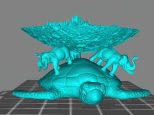 flat earth discworld 3D-printmodel