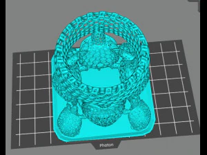 large pen holder - dancing turtles 3D Print Model