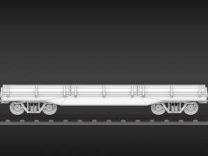 ussr narrow gauge cargo wagons set Modelo 3D